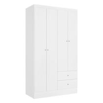 Guarda Roupa Solteiro Astro 4 Portas Branco Rosa Flex Acetinado - THB