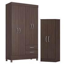 Guarda Roupa Solteiro Astro com Multiuso Viena Café - Demóbile