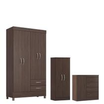 Guarda Roupa Solteiro Astro Com Multiuso Viena Com Cômoda Montevidéu Café Touch - Demóbile Guarda Roupa Solteiro Astro Com Multiuso Viena Com Cômoda Montevidéu Café Touch - Demóbile