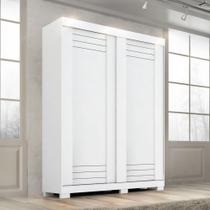 Guarda-Roupa Solteiro Ayla 2 Portas 2 Gavetas 100% Mdf Branco - Acp Móveis