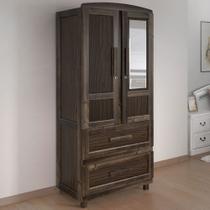 Guarda-Roupa Solteiro Bacuri 2 Portas 2 Gavetas com Espelho Imbuia Natural - Rodmóveis Guarda-Roupa Solteiro Bacuri 2 Portas 2 Gavetas com Espelho Imbuia Natural - Rodmóveis