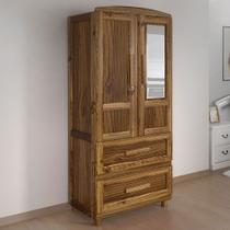 Guarda-Roupa Solteiro Bacuri 2 Portas 2 Gavetas com Espelho Ypê - Rodmóveis