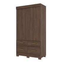 Guarda Roupa Solteiro BE25 Castanho Flex Briz Móveis Guarda Roupa Solteiro BE25 Castanho Flex Briz Móveis