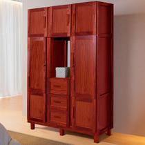 Guarda-Roupa Solteiro Belém Madeira Maciça 7 Portas 3 Gavetas 4 Prateleiras com Espelho Mel - Pnr Móveis