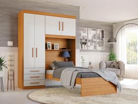 Guarda- Roupa Solteiro C/Cama Solteiro 4 Portas 3 Gv- Batrol