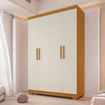 Guarda Roupa Solteiro Canadá 4 Portas 100 MDF Linhamobília Acp Móveis