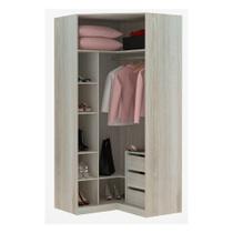 Guarda-roupa Solteiro Canto 2 Portas Cinza Puro Guarda-roupa Solteiro Canto 2 Portas Cinza Puro