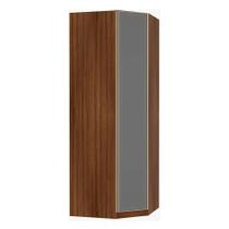 Guarda Roupa Solteiro Canto Diagonal Prime Plus 1 Porta Alumínio com Vidro Reflecta Luciane Móveis