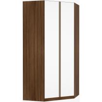 Guarda Roupa Solteiro Canto Diagonal Prime Plus 2 Portas Luciane Móveis