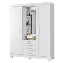 Guarda Roupa Solteiro Capelinha Premium 3 Portas Branco Zanzini Guarda Roupa Solteiro Capelinha Premium 3 Portas Branco Zanzini