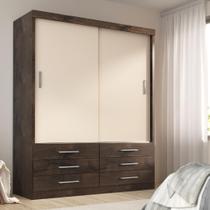Guarda Roupa Solteiro Capri 2 Portas Correr 6 Gav