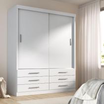 Guarda Roupa Solteiro Capri 2 Portas de Correr 6 Gavetas