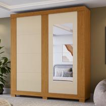 Guarda-Roupa Solteiro Chile Com Espelho 2 Portas 100% MDF Linhamobília