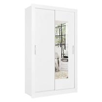 Guarda Roupa Solteiro City Glass 2 Portas Branco Acetinado - Thb Guarda Roupa Solteiro City Glass 2 Portas Branco Acetinado - Thb