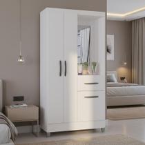 Guarda Roupa Solteiro com 3 Portas e 1 Gavetas Atlas Poquema