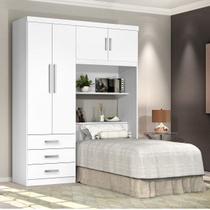 Guarda-Roupa Solteiro com Cabeceira 4 Portas Cancun - J&A Móveis