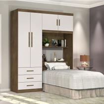 Guarda-Roupa Solteiro com Cabeceira 4 Portas Cancun - J&A Móveis Guarda-Roupa Solteiro com Cabeceira 4 Portas Cancun - J&A Móveis