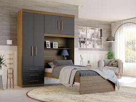 Guarda- Roupa Solteiro Com Cama Solteiro 4 Portas 3 - Batrol