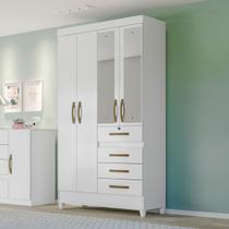 Guarda Roupa Solteiro com Espelho 110x204cm Sobral Moval