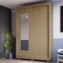 Guarda Roupa Solteiro com Espelho 2 Portas de Correr e Pés Turquia Faimec