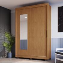 Guarda Roupa Solteiro com Espelho 2 Portas de Correr e Pés Turquia Faimec