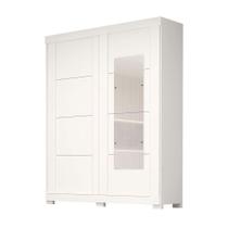 Guarda Roupa Solteiro com Espelho 2 Portas de Correr Helena ACP MÓVEIS Branco - 100% MDF