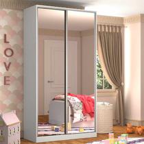 Guarda Roupa Solteiro com Espelho 2 Portas de Correr RC2005 Linha Roupeiros Emovell
