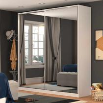 Guarda Roupa Solteiro com Espelho 2 Portas de Correr RC2006 Linha Roupeiros Emovell