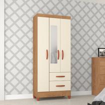 Guarda Roupa Solteiro com Espelho 3 Portas 2 Gavetas Fortaleza Atualle Guarda Roupa Solteiro com Espelho 3 Portas 2 Gavetas Fortaleza Atualle