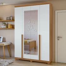 Guarda Roupa Solteiro com Espelho 4 Portas 2 Gavetas Alonzo 100% MDF