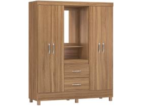 Guarda-roupa Solteiro com Espelho 4 Portas Demób