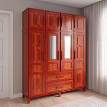 Guarda-Roupa Solteiro com Espelho 8 Portas 2 Gavetas Rio Branco Marrom/Mel Guarda-Roupa Solteiro com Espelho 8 Portas 2 Gavetas Rio Branco Marrom/Mel