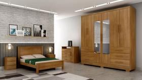 Guarda Roupa Solteiro com Espelho com Pés 6 Portas 6 Gavetas - Encant-Cumaru - Móveis Novo Horizonte Guarda Roupa Solteiro com Espelho com Pés 6 Portas 6 Gavetas - Encant-Cumaru - Móveis Novo Horizonte