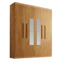 Guarda-Roupa Solteiro com Espelho Malibu 4 PT 2 GV Imbuia