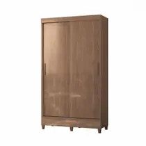 Guarda Roupa Solteiro Com Pés 2 Portas Correr Jequitiba New Jequitiba