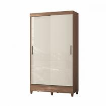 Guarda Roupa Solteiro com Pés 2 Portas de Correr Jequitiba Off White New Opção - Opcao