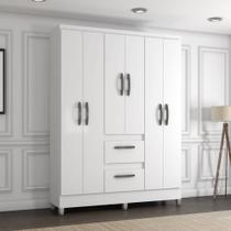 Guarda Roupa Solteiro com Pés 6 Portas 2 Gavetas Capri Poquema Guarda Roupa Solteiro com Pés 6 Portas 2 Gavetas Capri Poquema
