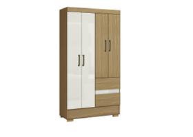 Guarda Roupa Solteiro Compacto 4 Portas 2 Gavetas