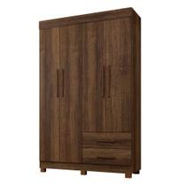 Guarda Roupa Solteiro Copacabana 4 Portas 2 Gavetas Pés em PVC Benetil