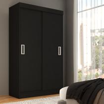 Guarda-Roupa Solteiro Cordoba 2 Portas de Correr Preto - Panorama Móveis Guarda-Roupa Solteiro Cordoba 2 Portas de Correr Preto - Panorama Móveis