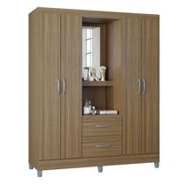 Guarda Roupa Solteiro Cordoba 4 Portas Castanho Poquema Guarda Roupa Solteiro Cordoba 4 Portas Castanho Poquema