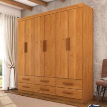 Guarda-Roupa Solteiro Denver 6 Portas 6 Gavetas Cinamomo - Carioca Móveis