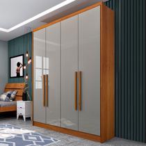 Guarda-Roupa Solteiro Dinamarca 4 Portas 2 Gavetas Cinamomo/Off White - Tcil Móveis Guarda-Roupa Solteiro Dinamarca 4 Portas 2 Gavetas Cinamomo/Off White - Tcil Móveis