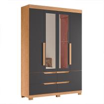 Guarda Roupa Solteiro Doble 4 Portas com Espelho - Móveis Albatroz Guarda Roupa Solteiro Doble 4 Portas com Espelho - Móveis Albatroz