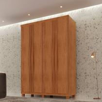 Guarda Roupa Solteiro Dunas com 4 Portas e 2 Gavetas MDF Com Pés Moderna Mobília Guarda Roupa Solteiro Dunas com 4 Portas e 2 Gavetas MDF Com Pés Moderna Mobília