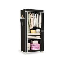 Guarda Roupa Solteiro e Closet Dobrável Organizador sem Portas Metal com Cabideiro e Capa de Tecido Guarda Roupa Solteiro e Closet Dobrável Organizador sem Portas Metal com Cabideiro e Capa de Tecido
