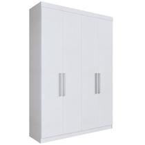 Guarda-Roupa Solteiro Édez Lunar, 4 Portas de Bater, Branco, 155 cm