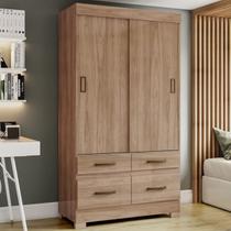 Guarda-Roupa Solteiro évora 2 Portas 4 Gavetas Flex Jequitibá Brilho/Off White Be25 - Pnr Móveis Guarda-Roupa Solteiro évora 2 Portas 4 Gavetas Flex Jequitibá Brilho/Off White Be25 - Pnr Móveis