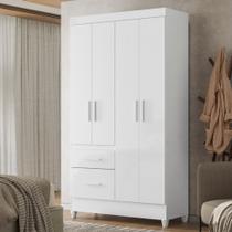 Guarda Roupa Solteiro Flex 4 Portas 2 Gavetas e Pés Madri Moval Guarda Roupa Solteiro Flex 4 Portas 2 Gavetas e Pés Madri Moval