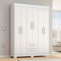 Guarda Roupa Solteiro Flex com Pés 6 Portas 2 Gavetas NT 6015 Notável Móveis